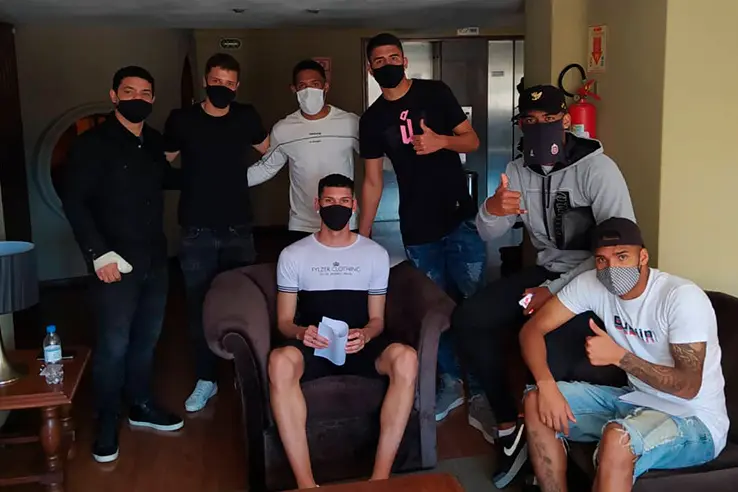 Diretoria do Siapergs visita atletas do Grêmio Esportivo Brasil